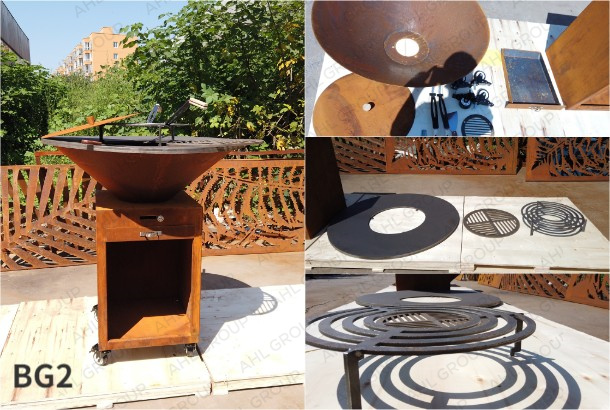 Wholesale Modern Corten BBQ Grills for France Outdoor Furniture Purchase